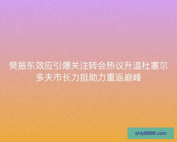 樊振东效应引爆关注转会热议升温杜塞尔多夫市长力挺助力重返巅峰